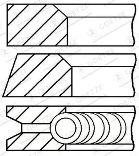 Piston ring set 110200 - ring, 08-110200-00