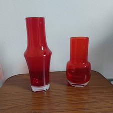 2 x Vintage Riihimaki Red