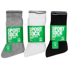 3-12 Pairs Men's Cotton Rich