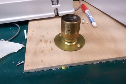 Brass batten holder - (e27),