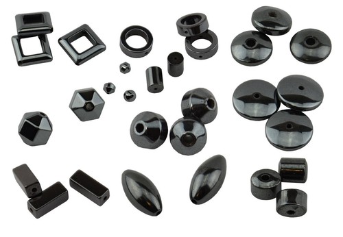 Hematite beads various shapes - hematite,