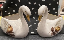 Vintage Swan Planters Vases