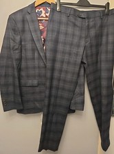 Mens 2 Piece Grey/Blue Checked