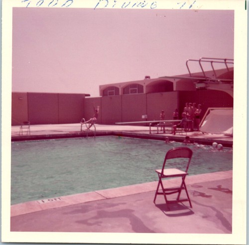 1970s man diving off board - off,
