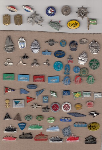 Vintage boat ship - pin, badges
