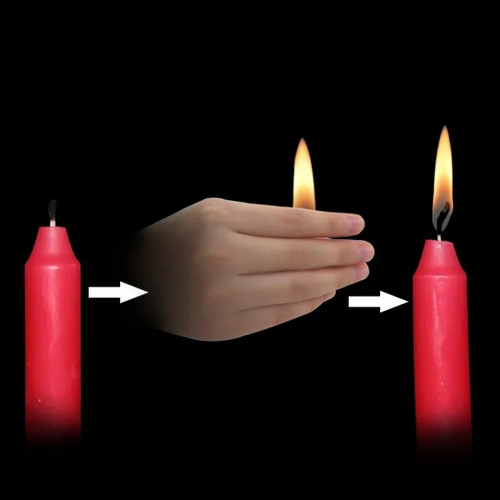 Flaming thumb tip fire - flaming,