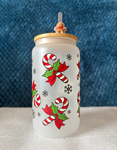 Christmas candy cane glass - cane,