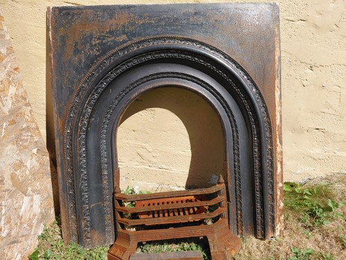 Fire surround and hearth - and,
