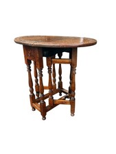 Antique oak small drop leaf - antique,
