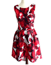 Chi Chi Sz 14 Red and White Piper Dip Hem Dress absolutely stunning BNWOT