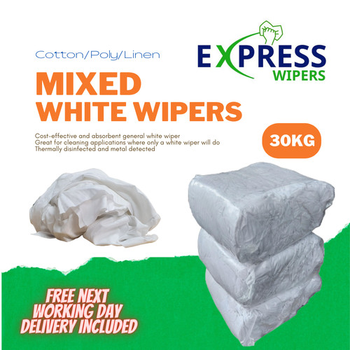 30kg bag white cotton mix - cotton,