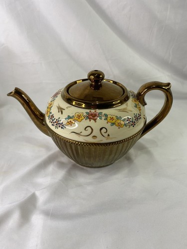 Antique copper luster teapot - copper,