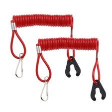 2 x Outboard Motor Engine Lanyard Kill Stop Switch Safety Cord Fit For Yamaha