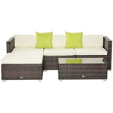 Outsunny UK860-017BN0331 Garden Sofa Set - Brown