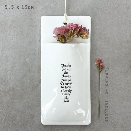 Porcelain wall vase flower - porcelain,