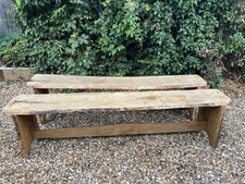 Pair of rustic garden benches/firepit seats