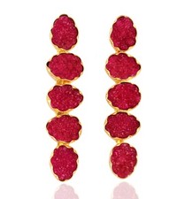 Druzy Long Statement Earring