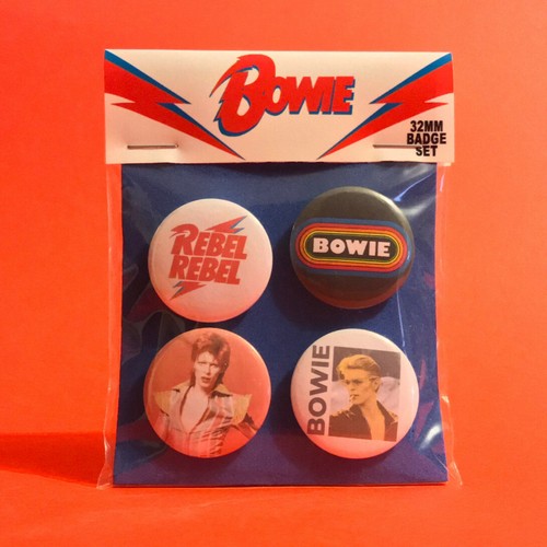 David bowie badge set 32mm - david,