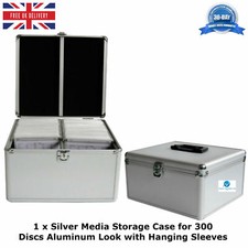 Silver media storage case - storage,