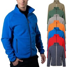 JRC Mens Heavy Fleece Jacket Full Zip Up Outdoor Warm Polar Anti Pill Work Top