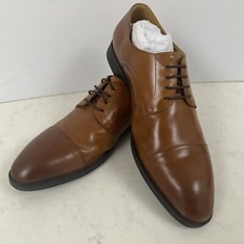 Steptronic Tan Brown Abcott Leather Men Lace up Shoes UK 10 EU 44 Gibson Toecap