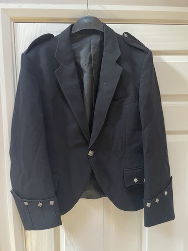 Black argyll kilt jacket - black,