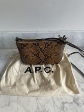 APC Sarah Tan Snake Crossbody Bag With 2 Compartments VGC