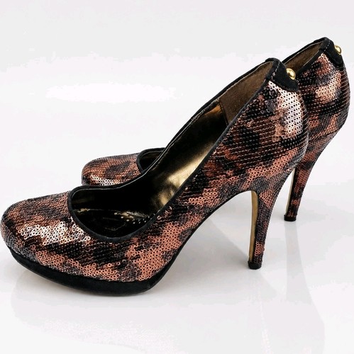 Moda pelle bronze sequin - pelle,