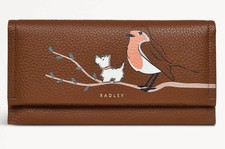 RADLEY BROWN LEATHER MATINEE PURSE WALLET LARGE NEW!!!