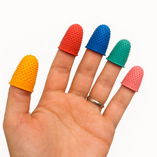 RUBBER THIMBLES Thimblettes FINGER CONE PROTECTOR Page Turning XL XS Large Small