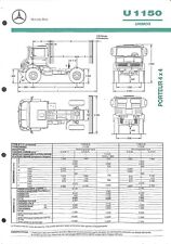 1990 Mercedes Unimog / U 1150 4x4 WORKER / TECHNICAL SHEET