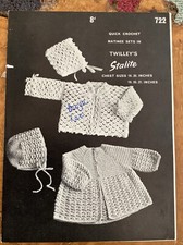 Baby Crochet Patterns Matinee Coats & Hats In  Cotton Twilleys 722