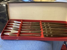 Antique Long Handled Stainless Steel Fork Set.