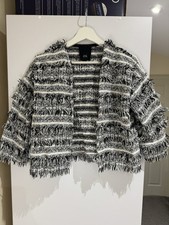 River Island Fringed Tweed