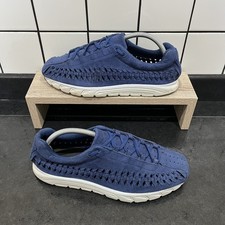 Nike Mayfly -Size UK 7 -BLUE - Woven Low Suede Trainers - 833802-400