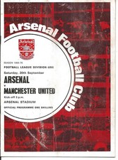 Football Programme ARSENAL v