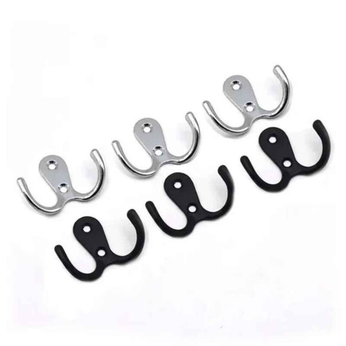 Twin double coat hooks - 6x,