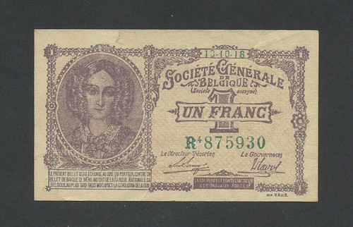 Belgium franc 1916 - franc, german