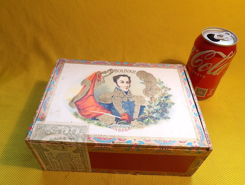 Empty wooden cigar box from - cigar,