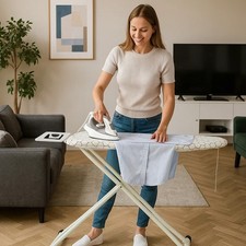Foldable Ironing Board Ironing Table with 6 Height Adjustments 110x32cm