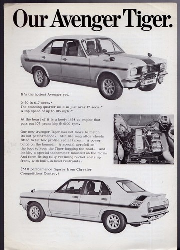Hillman avenger tiger - avenger, limited