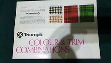 Triumph Colour & Trim 1979/80 UK Foldout Brochure Spitfire TR7 Dolomite Sprint
