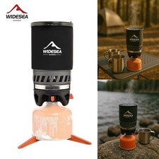 Widesea Camping Stove Set with Coffee Press Pot – Lightweight Jetboil Style Cook