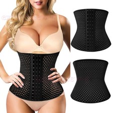 Women Overbust Lace Up Boned Corset Bustier Burlesque Basque Tops Body Shaper