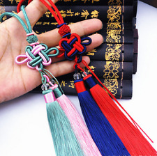 1 pair Chinese knot two-color Tassels Hanging ornament Clothing Accessories 13cm