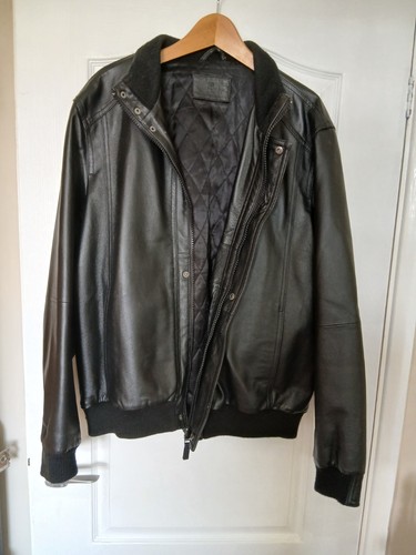 Men black leather - ,