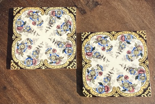 Pair antique victorian floral - victorian,