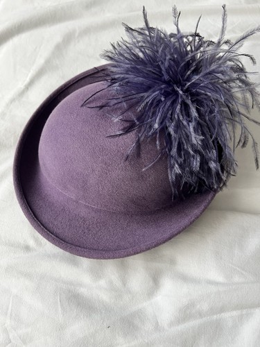 Purple fascinator hat - fascinator,