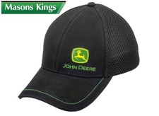 John Deere logo Black Mesh Cap