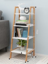 3/4 tier wooden ladder shelves